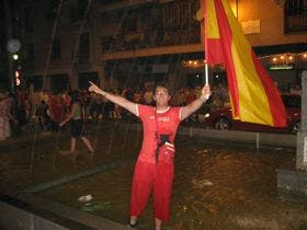 Medina también se echó a la calle para festejar el triunfo de España en la Eurocopa de Fútbol