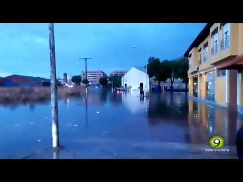 Fuerte inundación en Medina del Campo