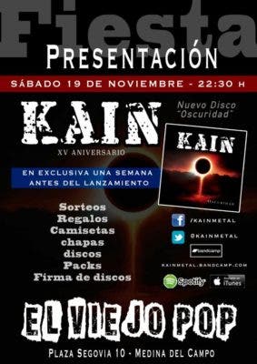 KAIN presenta esta noche en exclusiva su nuevo disco «Oscuridad»