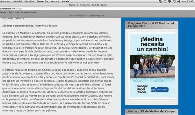 Medina del Campo: El PP elimina de su web como alcalde a «Chencho»