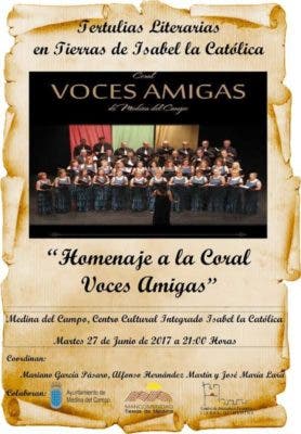 El próximo martes se rendirá un homenaje a la Coral Voces Amigas de Medina del Campo