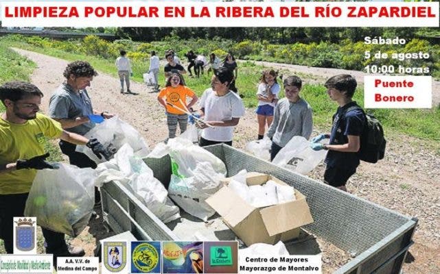 Vecinos de Medina del Campo se reunirán mañana con el fin de limpiar la ribera del río Zapardiel