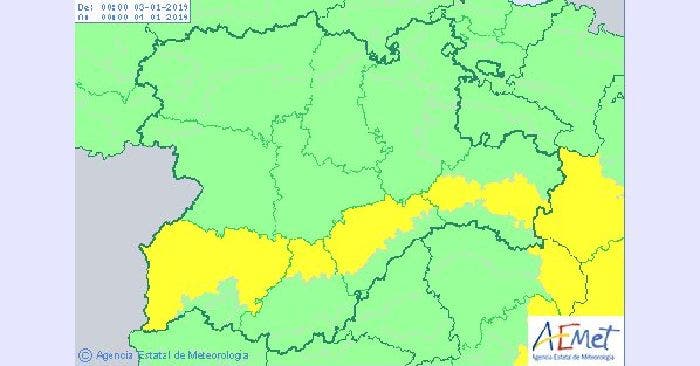 Activado el nivel máximo amarillo por  bajas temperaturas en varias provincias de la Comunidad