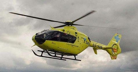 Un varón de 33 años trasladado en helicóptero tras un accidente de moto