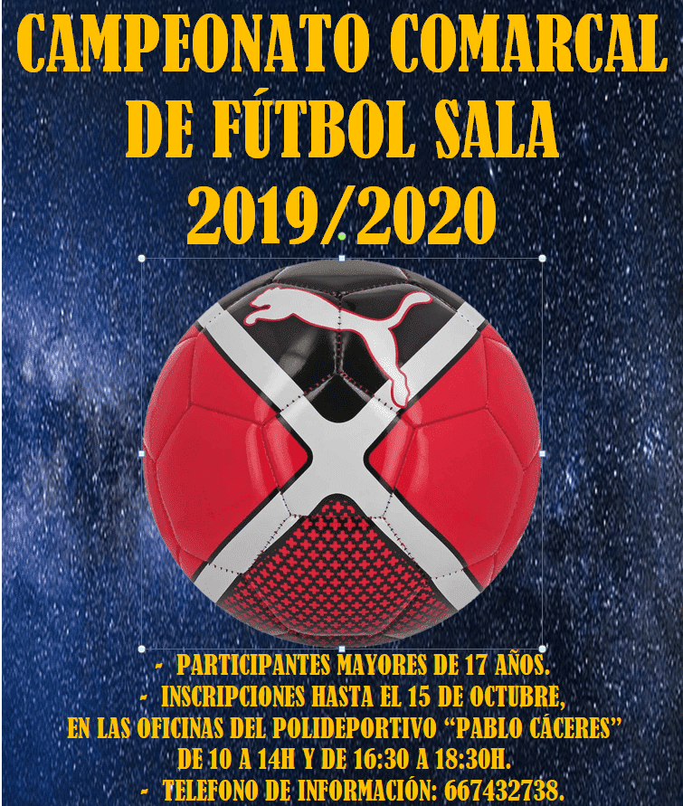 Abierto el plazo de inscripción para el «Campeonato Comarcal de Fútbol Sala»