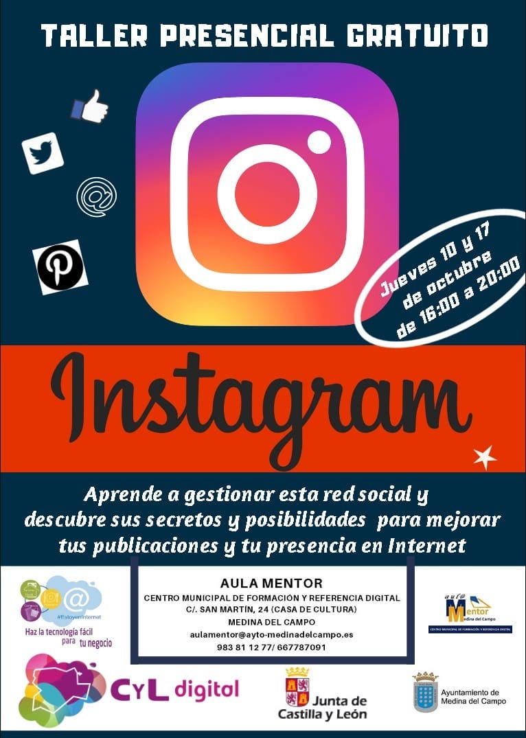 El Aula Mentor de Medina imparte el curso práctico gratuito sobre instagram