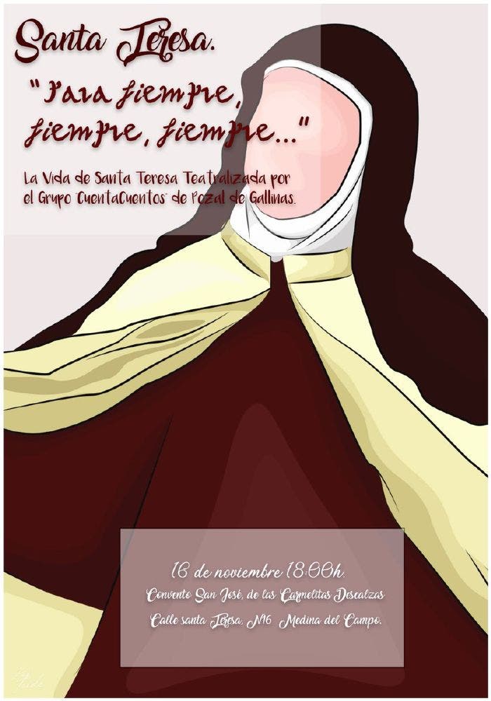 El grupo ‘Cuentacuentos de Pozal de Gallinas’ lleva la vida de Santa Teresa al convento de las Carmelitas en Medina