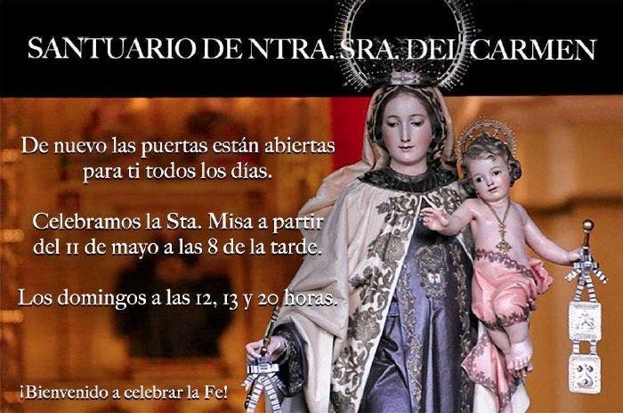 El próximo 11 de mayo el Santuario de Nuestra Señora del Carmen de Medina del Campo abre las puertas al culto