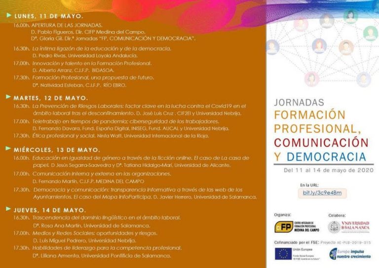 El CIFP ‘Medina del Campo’ celebra la primera edición de las Jornadas ‘Formación Profesional,  Comunicación y Democracia’