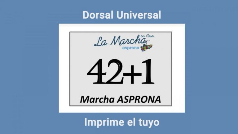 Mañana se celebra desde casa la 42+1 edición de la  Marcha Asprona