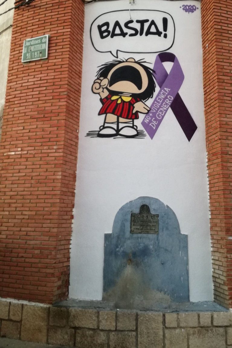 Alaejos estrena grafiti contra la violencia de género