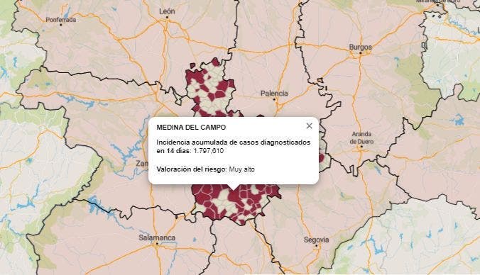 Medina del Campo: Sube el nivel de riesgo por COVID-19 tras los mas de 200 positivos de la última semana