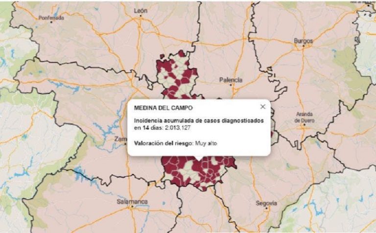 Medina del Campo registra 38 positivos ayer y la incidencia supera los 2.000 casos por cada 100.000 habitantes