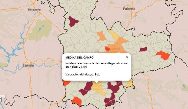 Medina del Campo: El riesgo semanal por COVID-19 entra en nivel bajo tras dos días consecutivos sin contagios