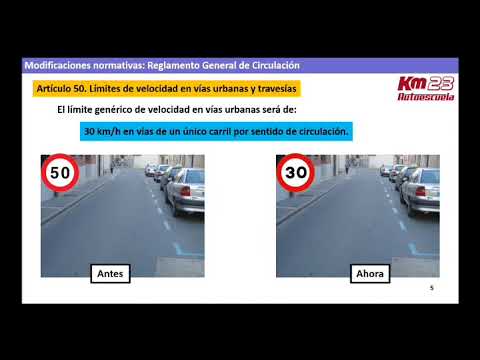 Ejemplos de los nuevos límites de velocidad en las calles de Medina- Autoescuela Km 23