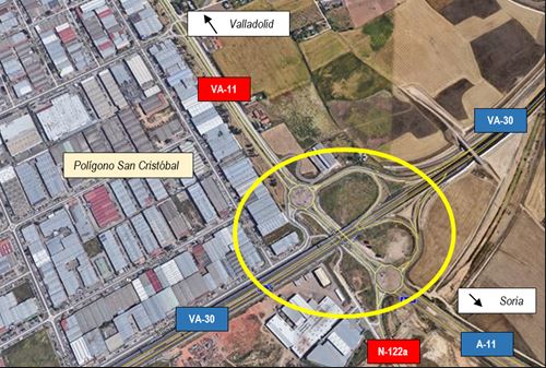 Mitma licita el enlace de la Ronda Exterior de Valladolid VA-30 con la autovía A-11 y la carretera N-122a