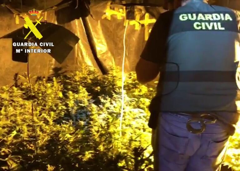 La Guardia Civil desmantela una plantación “indoor” de marihuana con 85 plantas