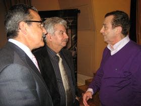 García, Allende y Juan Diego en la presentación de la Semana de Cine