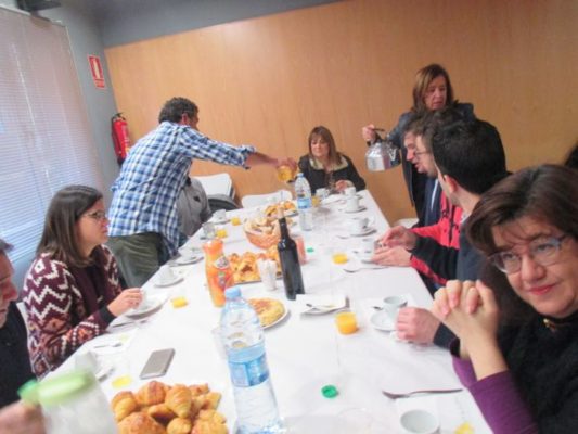 Medina del Campo: El PSOE ofreció a los medios el tradicional desayuno de Año Nuevo con asistencia de alcaldes de la comarca
