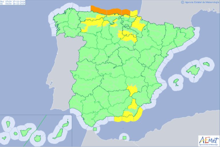 Siguen las alertas por nieve en Burgos, Palencia y Le