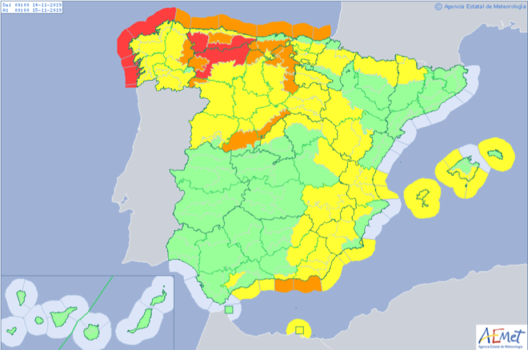 Protecci?n Civil declara la alerta por fen?menos meteorol?gicos adversos en toda en la Comunidad