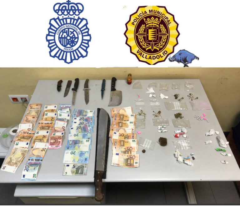 La Policía Municipal encuentra drogas y armas en una fiesta ilegal en Valladolid