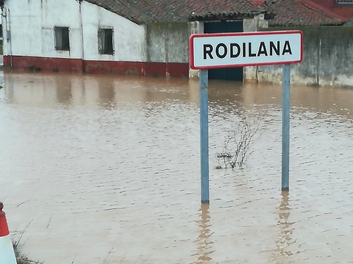 Rodilana amanece inundada tras el temporal ‘Elsa’