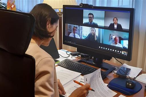Reyes Maroto traslada a la Asociación Españañola de Distribuidores de Autoservicio y Supermercados (ASEDAS) el reconocimiento del Gobierno por su trabajo durante la crisis de la COVID-19