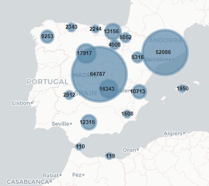 Siguen bajando las muertes 123 y los contagios 373 por COVID-19 en España