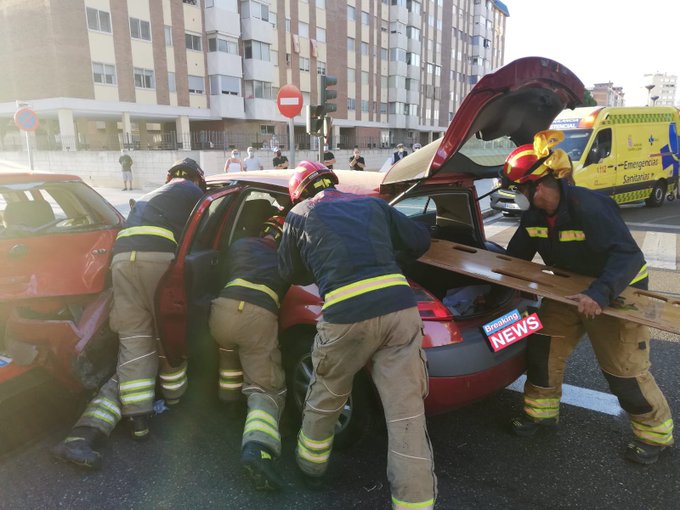 Dos personas heridas en un accidente de tráfico han sido trasladadas a los Hospitales de Valladolid