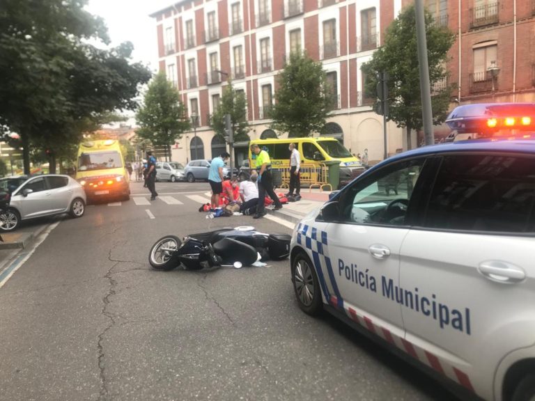 Fallece el conductor de una motocicleta tras sufrir un accidente en la calle Gamazo