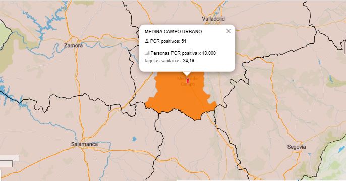Medina del Campo registra 51 PCR positivos