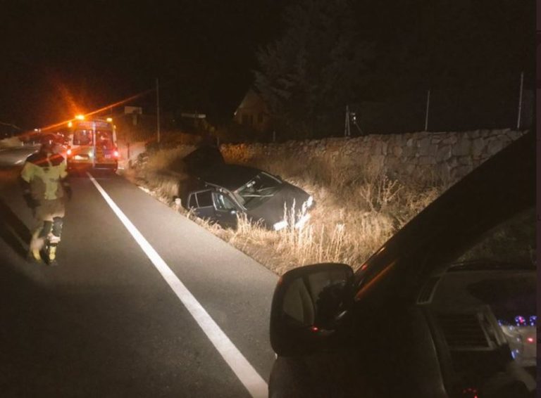 Un herido en un accidente en la N-110
