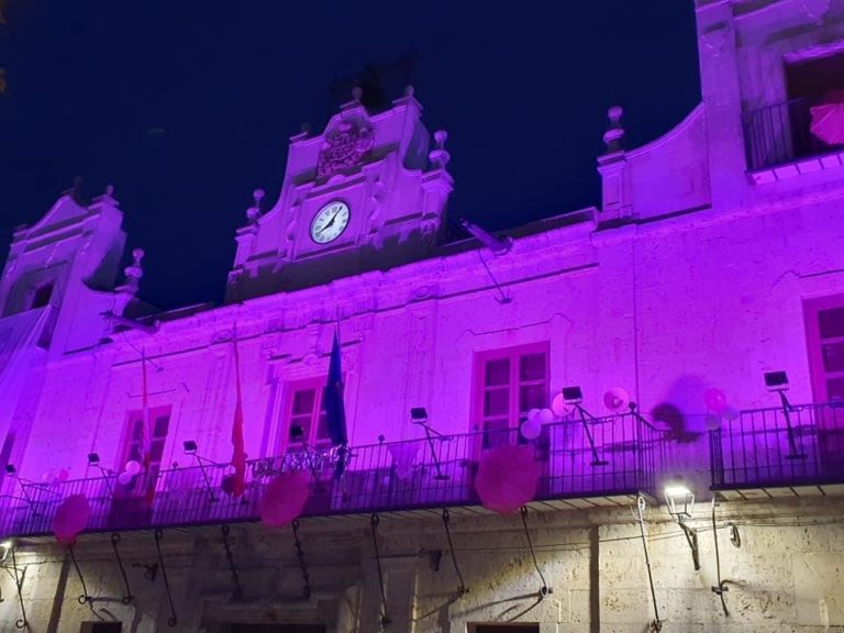 Nava del Rey de color rosa y cuestación para celebrar el D?a Mundial contra el C?ncer de Mama
