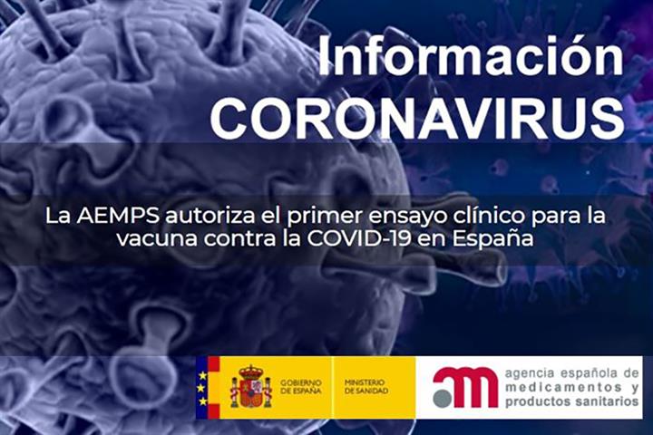 La Agencia Españañola de Medicamentos y Productos Sanitarios autoriza el primer ensayo clúnico fase III para la vacuna contra la COVID-19 en España