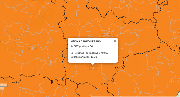 Malos datos para Medina del Campo Urbano al acercarse otra vez a 100 PCR positivos semanales