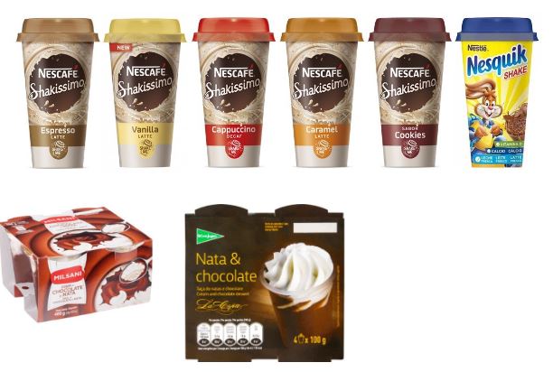 Retiradas bebidas l?cteas tipo Shake y postres de chocolate por posible contaminaci?n con agua oxigenada.