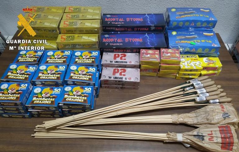 La Guardia Civil detecta dos infracciones en la venta de material pirotécnico