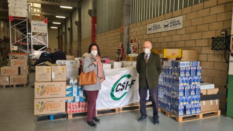 CSIF Valladolid dona dos toneladas de alimentos al Banco de Alimentos de la provincia