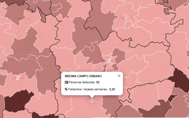 Las zonas de salud de Medina Urbano, Íscar y Serrada registran un nuevo fallecido por COVID-19