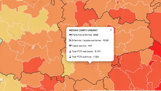 El día de navidad se han notificado 2 PCR positivos en Medina del Campo