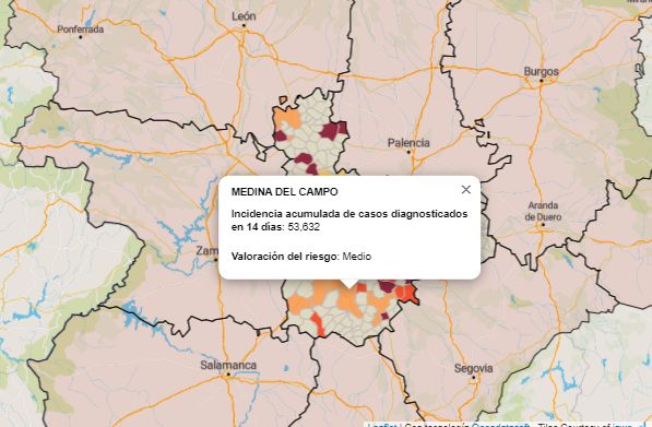 Medina del Campo sigue con una valoraci?n de riesgo «Medio» despu?s de los 2 positivos de ayer