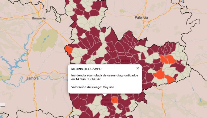 Tras los positivos de ayer domingo Medina del Campo se acerca a los 400 casos activos por COVID-19