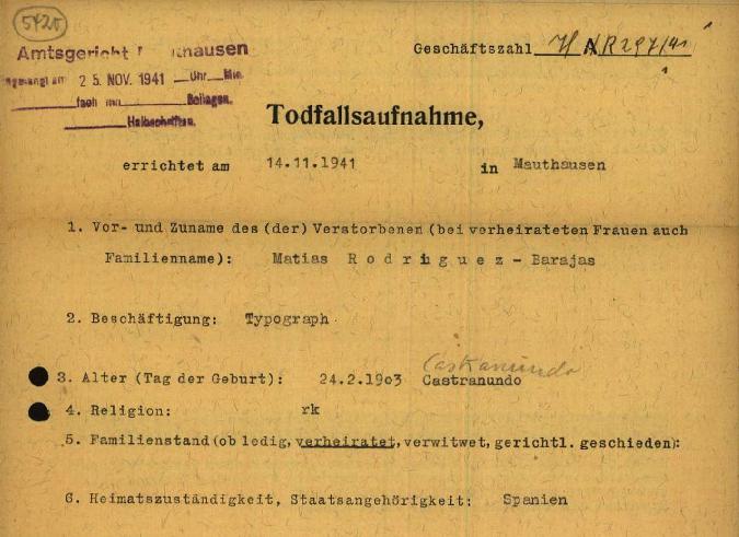 La historia del 3.523: Matías Rodríguez, el castronuñero deportado al campo de concentración de Mauthausen