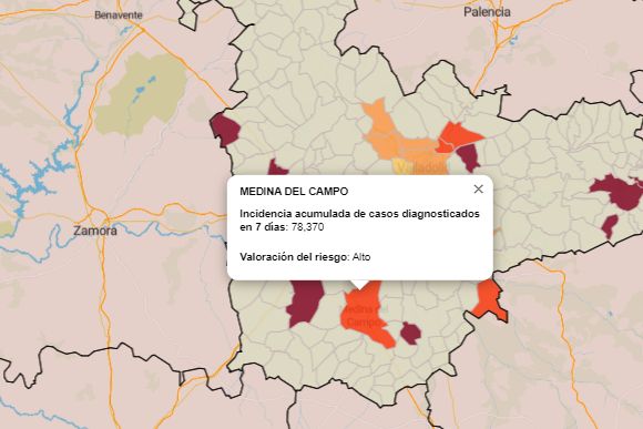 Covid-19: Solo Nava del Rey y La Zarza tienen peor incidencia que Medina del Campo