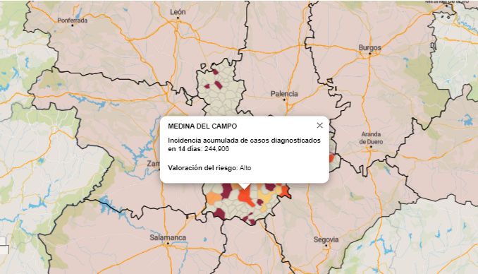 Medina del Campo: Caen en 30 personas los casos activos de COVID-19 y baja la incidencia acumulada
