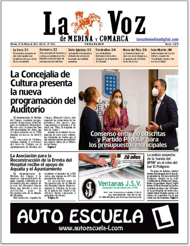 La portada de La Voz de Medina y Comarca (27-03-2021)