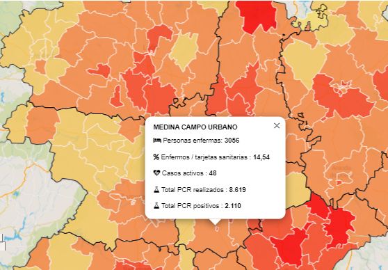 Medina del Campo registra dos nuevos PCR positivos ayer sábado y suben los casos activos