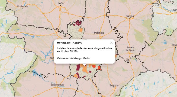 Solo 1 PCR positivo en los últimos tres días en Medina del Campo
