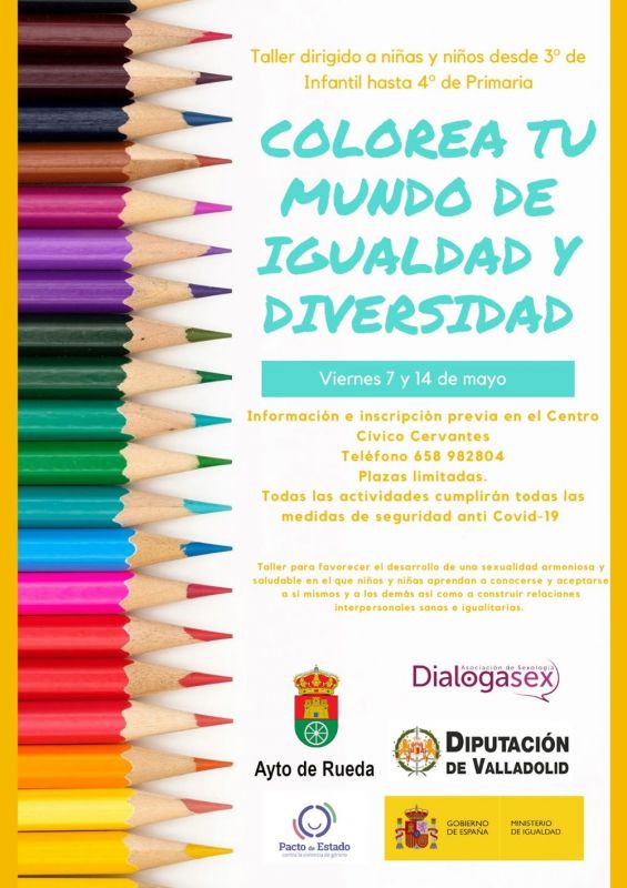 ‘Colorea tu mundo de igualdad y diversidad’, actividad para los estudiantes de infantil y primaria de Rueda